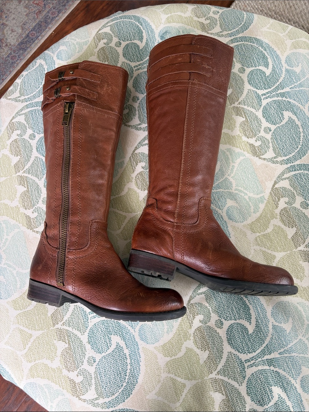 Franco Sarto brown leather riding boots